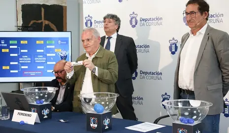 Juan Villamisar no Sorteo da Copa Deputacion 2024