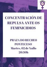 Concentracion feminismo en pe Ponteceso xullo 2024