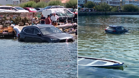 Coche sumergido porto muros