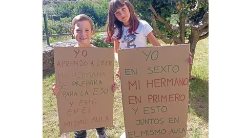 Nenos do CEIP Areouta contra os recortes