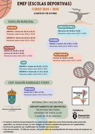actividades Malpica-Escolas Deportivas Nenos 24-25