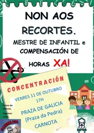 Cartel concentracion carnota recortes