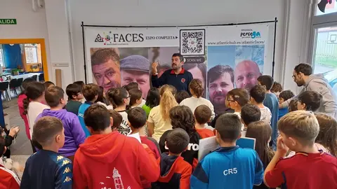 Exposicion AtlanticFaces de Percega no CEIP O Areal 