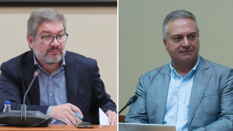 Oscar Insua e Manuel Santos na Comision 8 do Parlamento