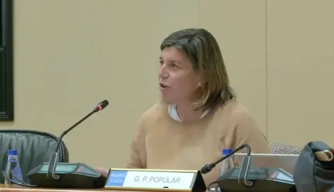 A popular Cecilia Vazquez no Parlamento Galego