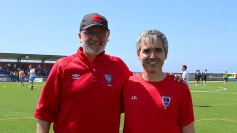 Javi Bana e Cousillas na final da Copa da Costa co Porteno