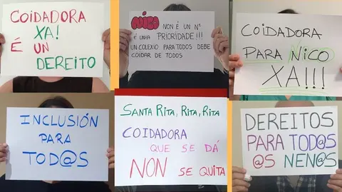 Protestas CEIP O Pindo contra os recortes ensino