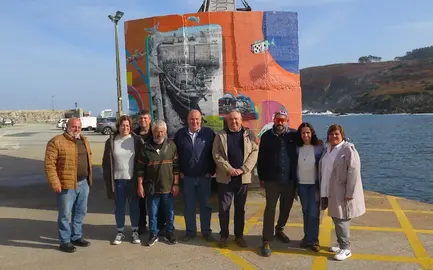 Graffiti na Grúa do porto de Caion