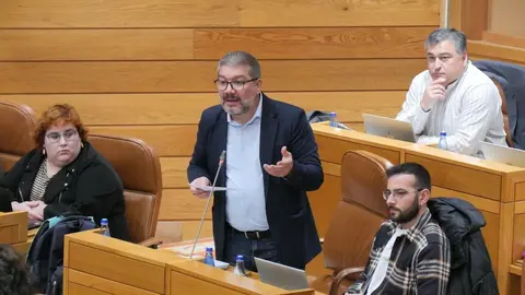 O deputado do BNG Oscar Insua no Parlamento
