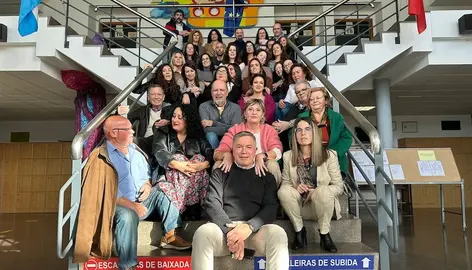 Xubilacion IES Ponte do Porto-Adela compañeros