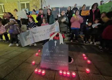 Concentracion das Familias do CEIP Bergantino en Carballo