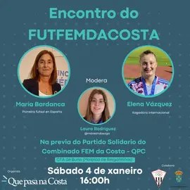 Encontro FutboldaCosta con Maria Bardanca e Elena Iglesias 