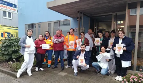 Concentracion pola seguridade no Centro de Saude de Vimianzo