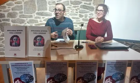 Presentanción libro IA Muxía Oscar Rey Calo e Fina Paulos
