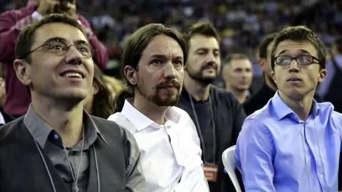 Monedero Pablo Iglesias e Errejon no primixenio Podemos