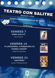 Cartel programa Teatro con salitre Laracha 2025