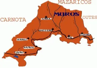 division por parroquias de muros