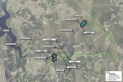 Mapa da estacion de bombeo da Xunta