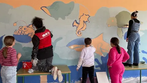 Taller de graffiti no CEIP Sofan