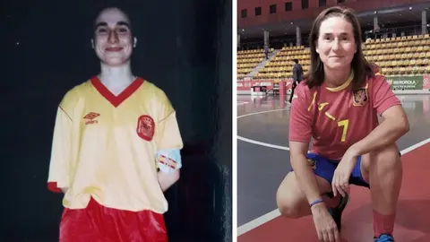 Maria Bardanca coa Seleccion Espanola nos 90 e nos 2023