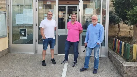 Primitivo Pedrosa e Moncho Roxo con Oscar Insua BNG Carnota