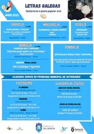 Cartel Programa Letras Galegas Laracha 2025