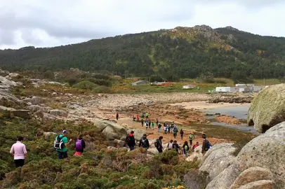 o lugar de Santa Marina un dia de Camiño dos Faros