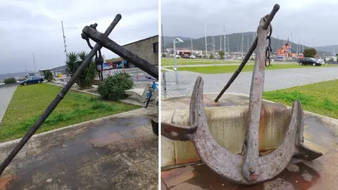 Ancora do titanic galego en Muros