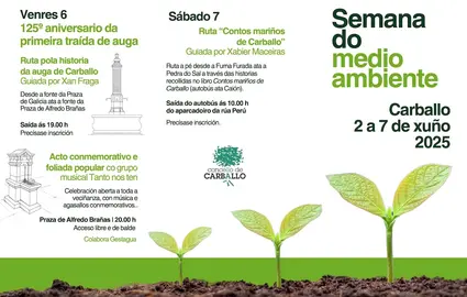 Semana do Medio Ambiente Carballo 2025 - tríptico