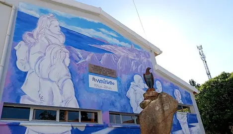 Mural polos 50 anos do CEIP O Pindo