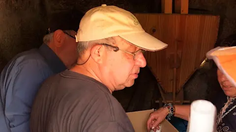 Domingo Martinez Beiro Gino na Romaria de Caldebarcos en 2012