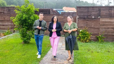 Belen do Campo e Luis Insua nas Cabanas de Mallas