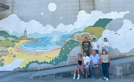 Mural colaborativo en Carnota