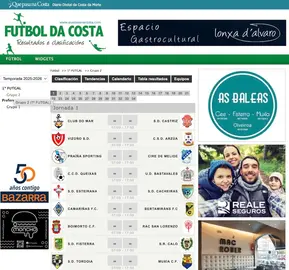 futboldacosta Calendario 1 Futgal 25-26