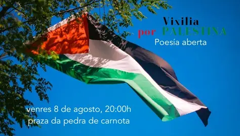 Vixilia Aberta por Palestina en Carnota