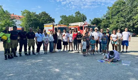 Pasenino cos Bombeiros de Cee