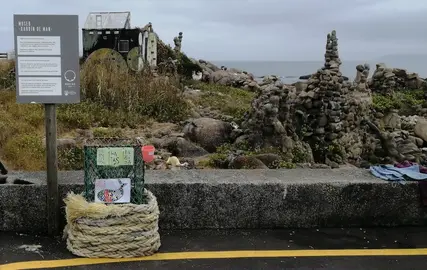Nasa de lixo de Mar de Fabula no Xardin de Mar