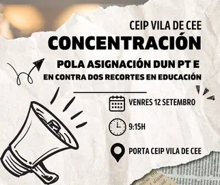 Concentracion ANPA CEIP Vila de Cee contra os recortes