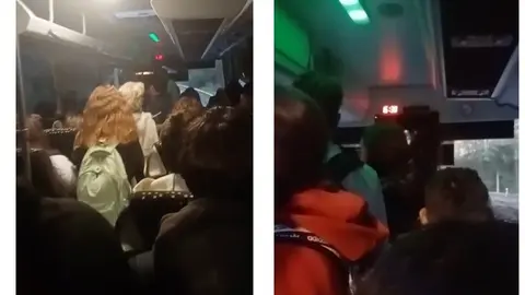 Buses ateigados entre Fisterra e Cee