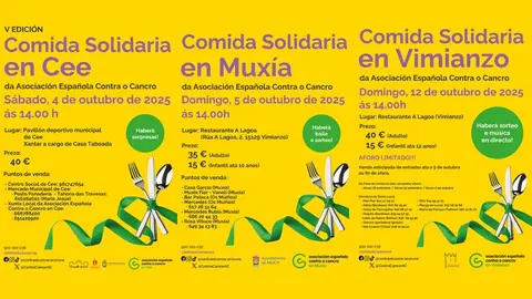 Comidas Solidarias AECC Cee Muxia Vimianzo