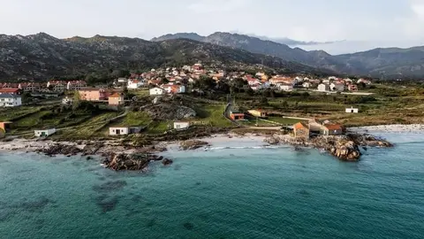 Vista aerea de Caldebarcos-Carnota