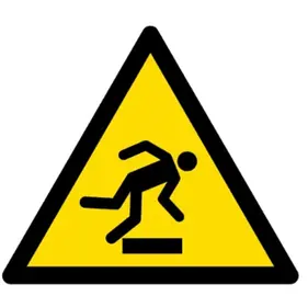 sinal perigo de caida