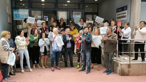 Imaxe de arquivo dunha concentracion do BNG no Centro de Saude de Camarinas