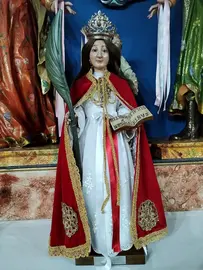Talla procesional de Santa Baia, patroa de Castro, de finais do século XIX