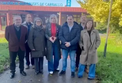PSOE na estacion de buses de Carballo