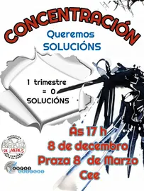 Concentracion ANPAS GAlegas en Cee contra os recortes no ensino