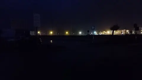 Noite pechada no porto de Muxia
