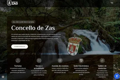CARTEL ZAS - O Concello de Zas presentará este sábado a súa nova páxina web municipal
