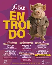 CARTEL ZAS - O Concello de Zas repartirá 2.600 euros en premios no seu gran concurso de disfraces do Entroido