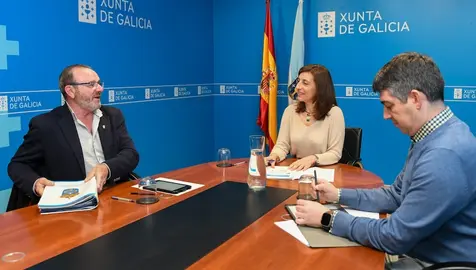 Eduardo Parga coa Conselleira de MA saneamentos